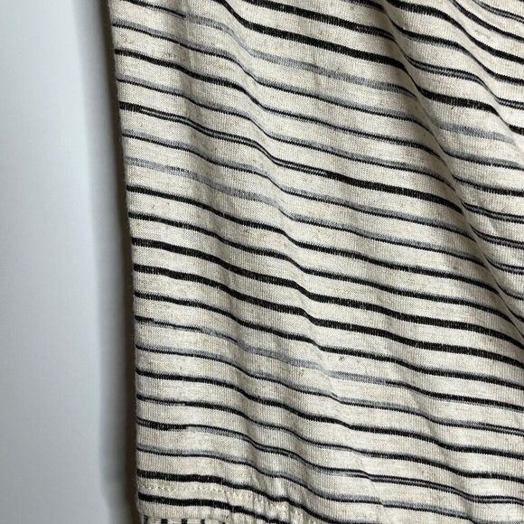 Derek Lam For Design Nation Rio Cap Sleeve Striped Dress Linen Black Cream XS - Picture 5 of 9